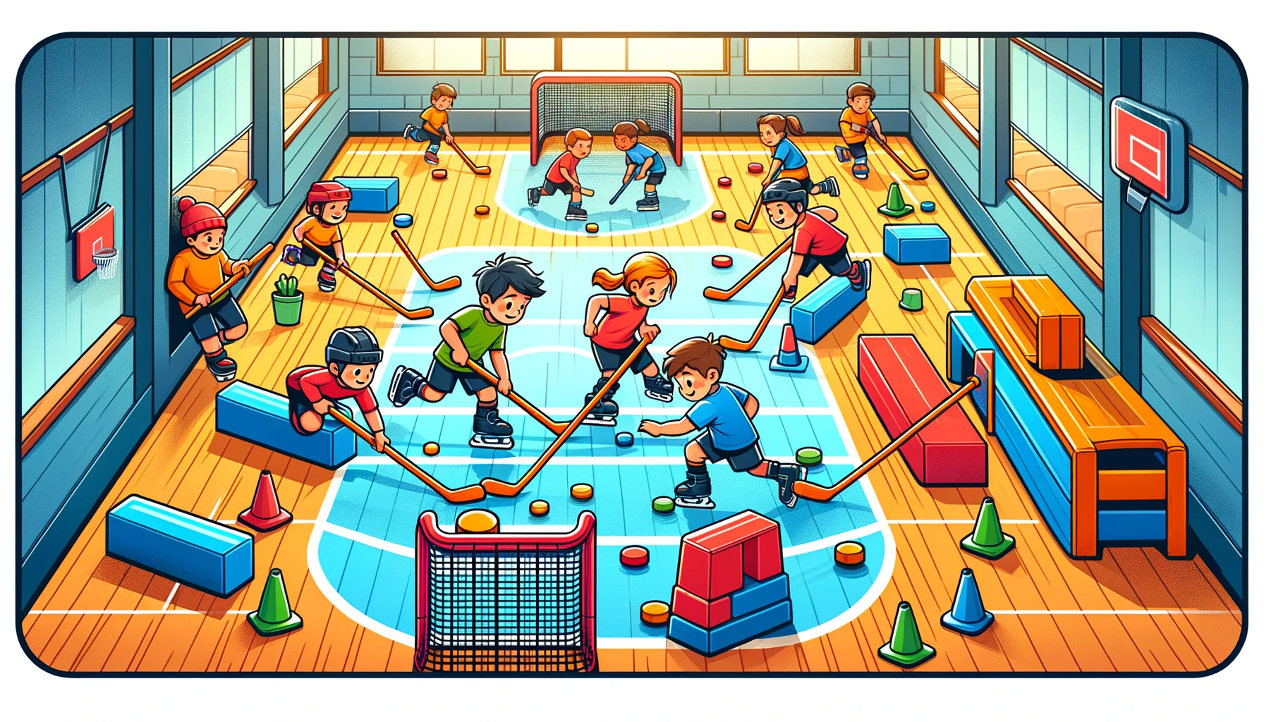 Lesson Hockey Dribbling Obstacle Course JUST ADAPT IT.